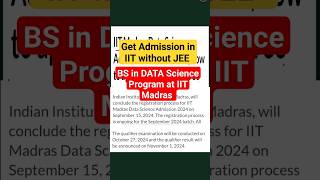 Get IIT without jee BS in data Science at IIT Madras jee datascience [upl. by Cherianne378]