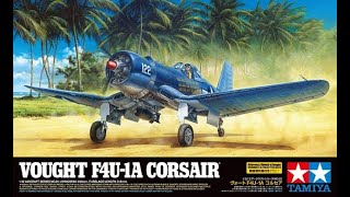 Tamiya 132 F4U1A Corsair Kit Review 60325 Pappy Boyington [upl. by Enecnarf]