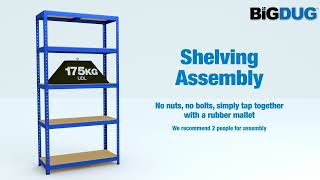 BiGDUG 3 Bay Boltless Shelving Mega Deal 3D Assembly [upl. by Troy]