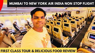 16 HOURS MUMBAI TO NEW YORK AIR INDIA Non Stop FLIGHT in BOEING 777  AIR INDIA FIRST CLASS Interior [upl. by Anitaf290]