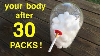 How Smoking 30 PACKS of Cigarettes Wrecks Your Lungs ● You Must See This [upl. by Macrae]