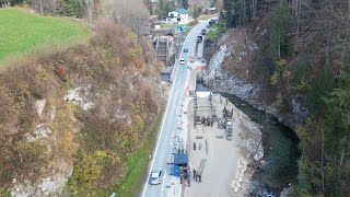 Behelfsbrücken Pass Gschütt Straße [upl. by Graig]