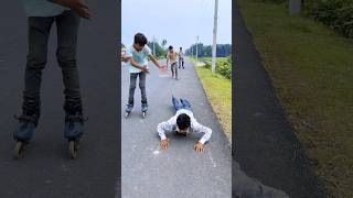 Skating unexpected public reactions😱😭skatersinline skatesskateboardingshortsyt shorts [upl. by Annaiviv160]