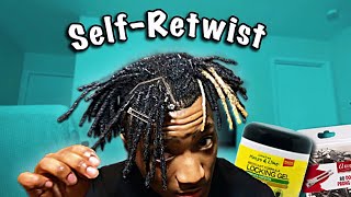 HOW TO RETWIST DREADLOCKS YOURSELF BEGINNER FRIENDLY  dreadlock journey [upl. by Nnylyrehc]