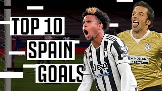 Top 10 Goals in Spain  Nedved v Barça Del Piero v Real Madrid amp More  Juventus [upl. by Nivej]