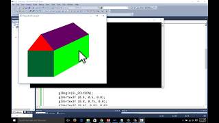 opengl mini project to draw HUT with opengl polygon function [upl. by Friend869]