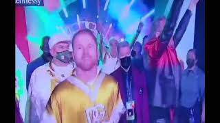 Canelo Alvarezs Epic Ring Entrance for Caleb Plant Fight [upl. by Pallaton908]