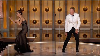 Will Ferrell amp Kristen Wiig Present Male Actor – Motion Picture MusicalComedy I 81st Golden Globes [upl. by Lemhar419]