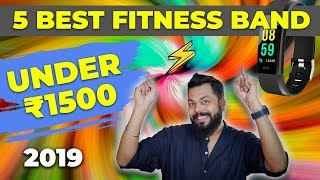 TOP 5 BEST BUDGET FITNESS SMART BANDS OF 2019  Under ₹1500 [upl. by Marka]