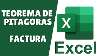 ✅ EXCEL básico  Ejercicio Básico Teorema de Pitágoras y FACTURA [upl. by Norraf]