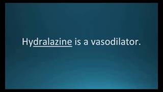 How to pronounce hydralazine Apresoline Memorizing Pharmacology Flashcard [upl. by Yule455]