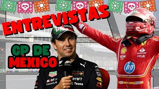 Checo Pérez reacciona al choque con Liam Lawson y así festejó Carlos Sainz en México [upl. by Beitris]