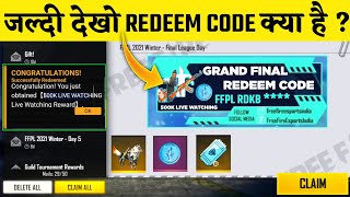 500K LIVE WATCHING REWARDS REDEEM CODEHINDI Free Fire Pro League 2021 WinterFFPL REDEEM CODE [upl. by Barde27]