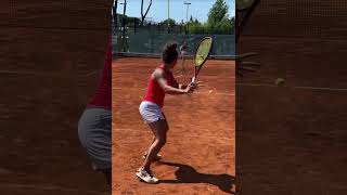 Paolini trains hard on the clay courttennis WTA Paolini [upl. by Irahc]