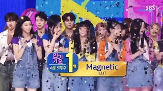 ILLIT 아일릿  Magnetic 8th Win  Speech on SBS Inkigayo 240421 [upl. by Nuahsal]