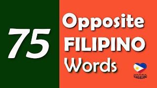 75 OPPOSITE WORDS IN TAGALOG  Learn Filipino Antonyms Verbs  Tagalog Antonyms Verbs [upl. by Kataway39]