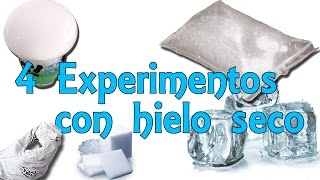 4 sencillos experimentos con hielo seco Experimentos Caseros [upl. by Anelhtak]