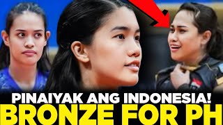 PODIUM FINISH Alas Pilipinas BRONZE Medalist vs Indonesia SEA V League 2024 [upl. by Holleran]