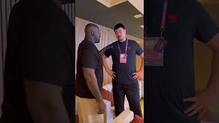 Yao Ming makes Shaq look regular height 😳 via shaqX shorts [upl. by Fan21]