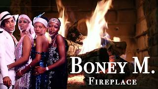 Boney M  Oh Christmas Tree Fireplace  Christmas Video [upl. by Eirrej]