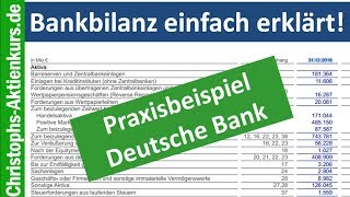 Wie liest man eine Bankbilanz Erklärt am Beispiel Deutsche Bank [upl. by Bohman674]