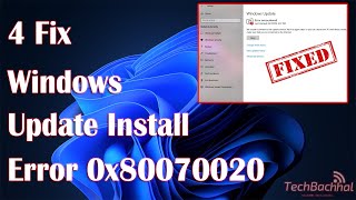 Windows Update Install Error 0x80070020 Tutorial  4 Fix How To [upl. by Enilorac]