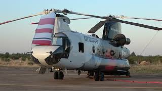 Boeing CH47D Chinook quot Coulson Flying Tankersquot Review General Bernardo OHiggins Airport [upl. by Bogart503]