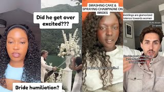 Viral TikTok Of Groom Spraying Champagne On Brides Face Has Got Everyone Talking [upl. by Olivia819]