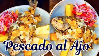 Cómo preparar un delicioso 🐟🧄🙌PESCADO AL AJO receta en pocos pasos y nivel restaurante 🔥 [upl. by Assirahc]