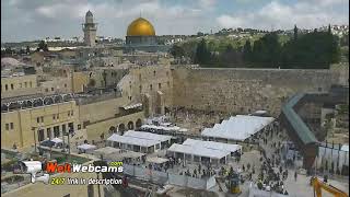 📡 Western Wall in Jerusalem Israel Webcam Live HD [upl. by Matelda]