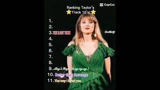 Taylor Swift ranking track 10 swiftie taylorswift fyp taylorsversion erastour shorts ranking [upl. by Hoopes]