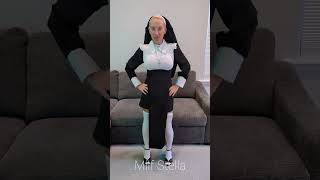 Sister Stella Tries On Her Nun Habit And Cosplay Costume cosplayfashion ootd tryon costume [upl. by Krakow]