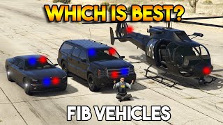 GTA 5 ONLINE  ALL FIB VEHICLES WHICH IS BEST [upl. by Enwahs825]