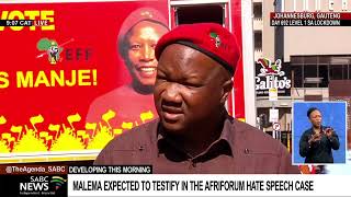 WARNING STRONG LANGUAGE Eff vs Afriforum  Malema expected to testify in hate speech case [upl. by Charo]