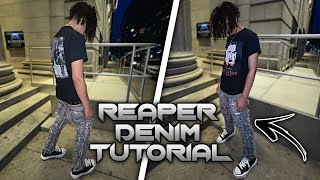 How To Make Reaper Denim  Distressed Jeans DIY [upl. by Edlyn41]