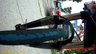 Sr Suntour XCR Air Suspension Fork Review and road ride in the city of new york [upl. by Nospmas]