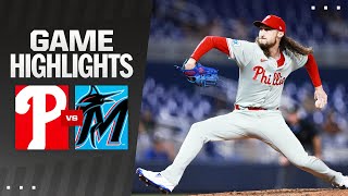 Phillies vs Marlins Game Highlights 9524  MLB Highlights [upl. by Wynne]