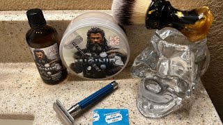 New Release Mjölnir Soap amp Aftershave EJ 3ONE6 Razor Mojo Shave brush amp Persona Blue Blade [upl. by Eilrebma]