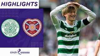 Celtic 20 Heart of Midlothian  Furuhashi amp Giakoumakis Seal Victory for Hoops  cinch Premiership [upl. by Retsevlis]