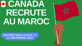 Canada embauche au Maroc  Trouvez du travail en février 2024 🇨🇦🇲🇦🤩 [upl. by Bendick]