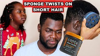 Sponge Twist  Cantu Men Collection  Men Natural Hair Routine [upl. by Neyuh102]