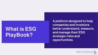 What is ESG Playbook The most versatile ESG Reporting platform with all the tools and frameworks [upl. by Natividad]