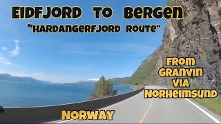 NORWAY ROADTRIP 5 ‘’ Eidfjord to Bergen ’’ via RV 7  passing by an amazing waterfall [upl. by Aken343]