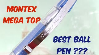 Montex mega top ball pen  Best ball pen for Rs10  Best pens for exams Review and Detailed video [upl. by Nnylrahc307]