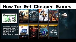 How to Get cheaper online game codes amp keys for Steam Origin and Consoles Tutorial [upl. by Zetrom]