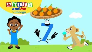 The Number 7 Song  Learn to Count with Akili and Me  Cartoons for Preschoolers [upl. by Pincince]