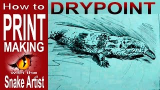 How to make a Drypoint Print printmaking [upl. by Lucie]