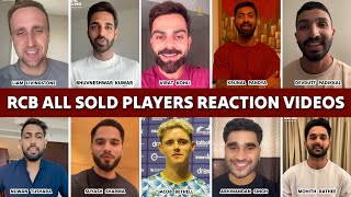 RCB All Sold Players Reaction Videos  Bhuvneshwar Kumar Jacob Bethell Livingstone  RCB Team 2025 [upl. by Eanrahs141]