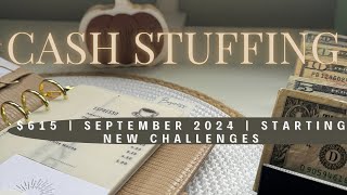 Cash Stuffing  615  Savings  Challenges  September 2024 [upl. by Enorel]