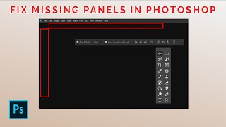 Photoshop Tool Bar Missing  Photoshop Option Bar Missing  Missing Panels in Photoshop [upl. by Esaj442]